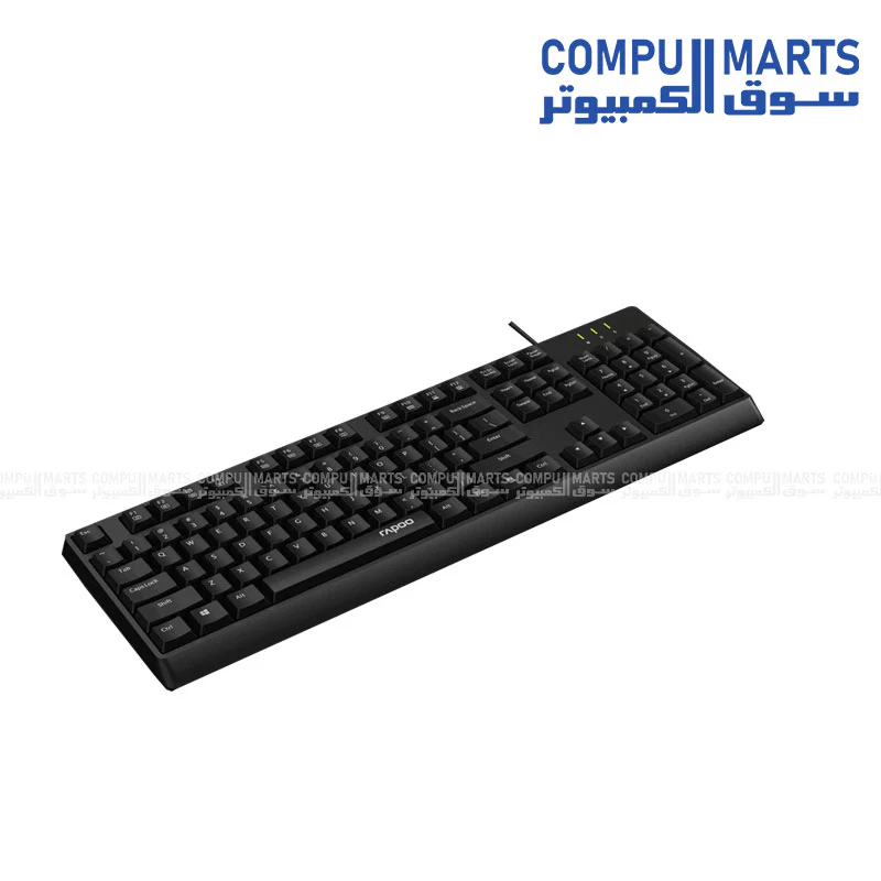 Rapoo NK1900 Wired Keyboard - Black - Image 3