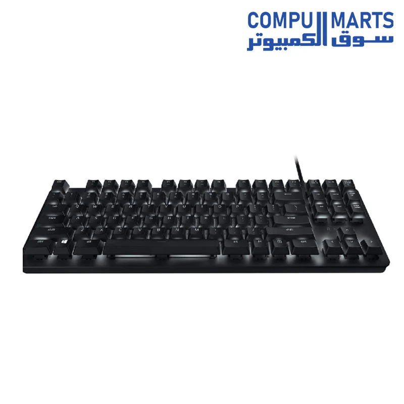 Razer BlackWidow Lite TKL Tenkeyless Mechanical Keyboard  Orange Key Switches - Tactile & Silent - White Individual Key Lighting - Compact Design - Detachable Cable - Classic Black - Image 4