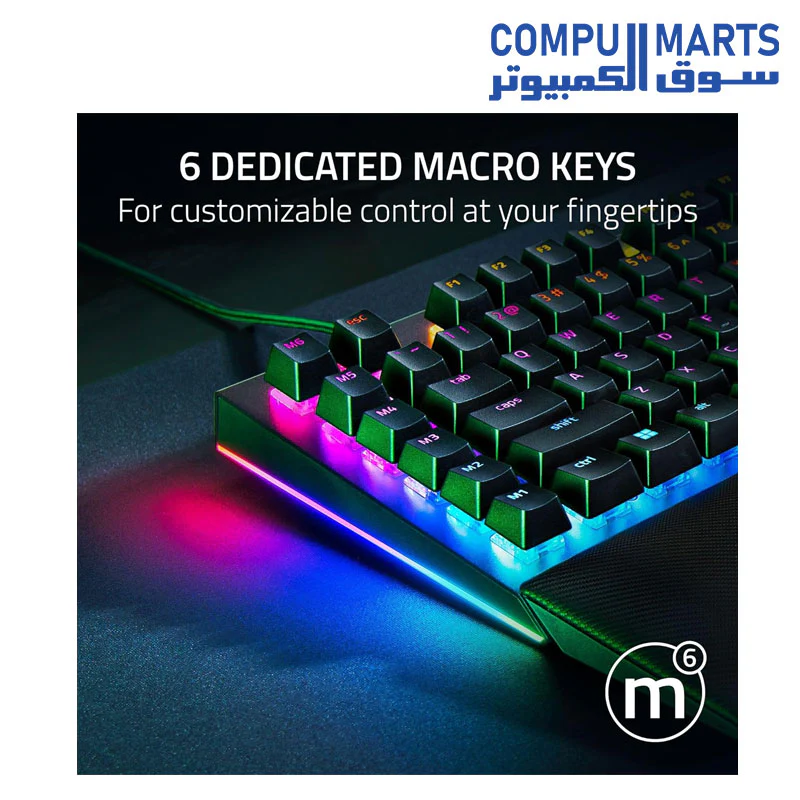 Razer BlackWidow V4 - Mechanical Switches I 6 Dedicated Macro Keys I 2-Side Underglow and Per-Key Lighting I Mechanical Gaming Keyboard Chroma RGB- Black - Image 4