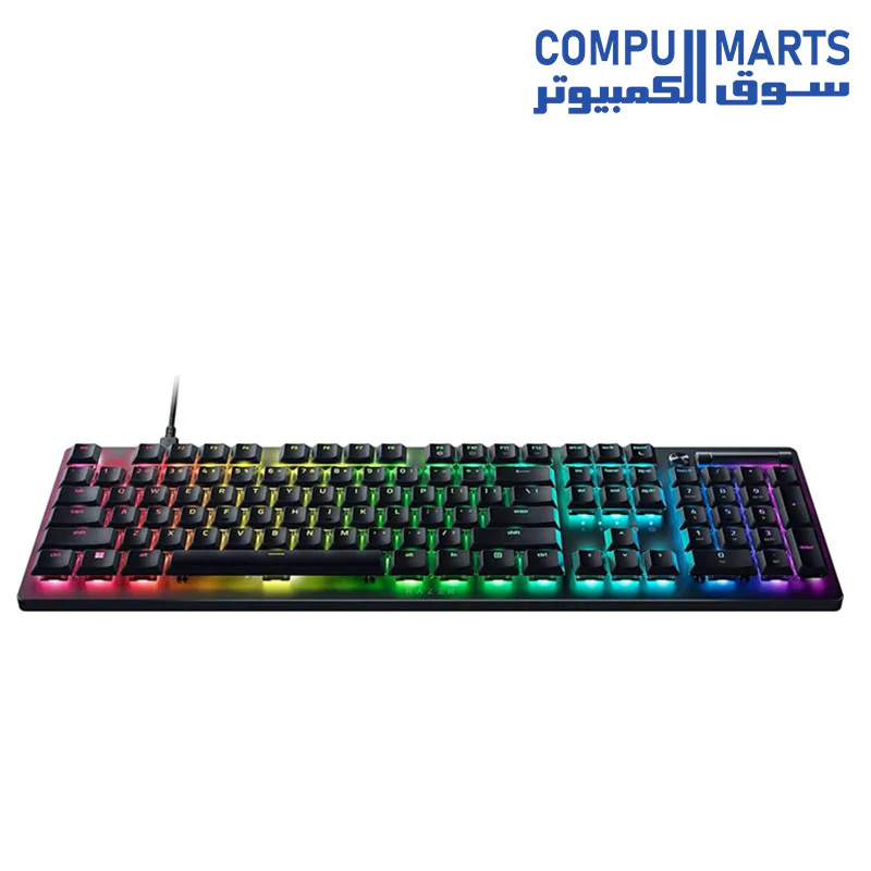 Razer DeathStalker V2 Gaming Keyboard Low-Profile Keys - Linear Red Optical Switches - Ultra-Durable Coated Keycaps - Durable Aluminum Top Plate - Multi-Function Roller and Media Button - Chroma RGB - Image 3