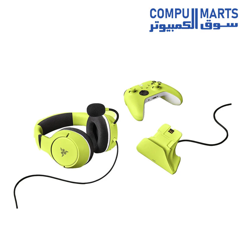 Razer Essential Duo Bundle for Xbox - Wired Headset and Quick Charger for Xbox Controllers (Kaira X for Xbox, Charging Stand, 50mm Drivers, Hyperclear Cardioid Mic, Quick Charge) - Image 5