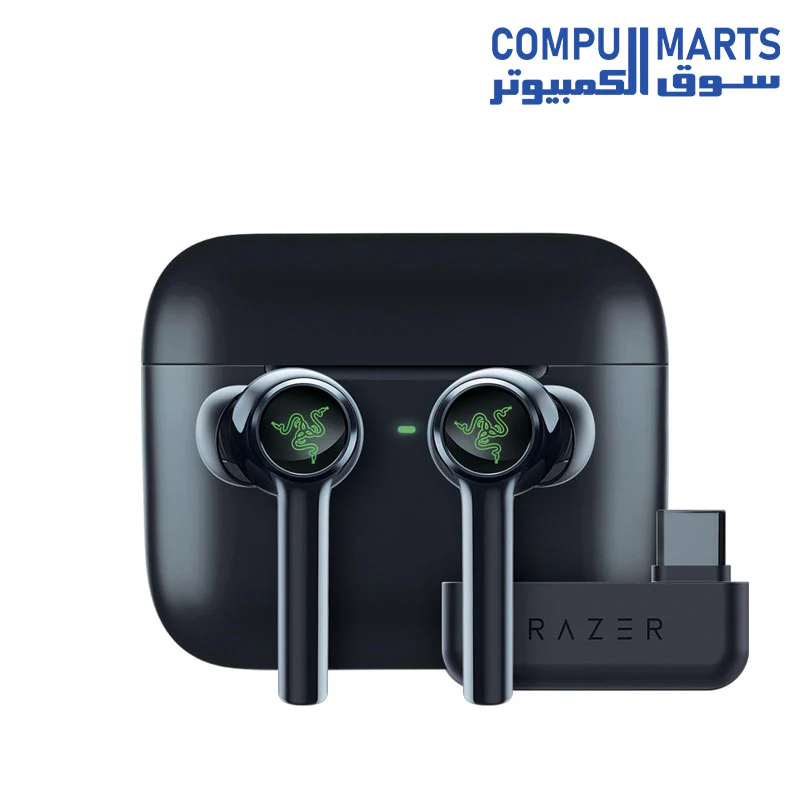 Razer Hammerhead HyperSpeed Wireless Multi-Platform Gaming Earbuds for PlayStation 5 / PS5, PC, Mobile: ANC - Noise Cancelling Mic - Bluetooth 5.2 - RGB Chroma - 30 Hr Battery - Image 5