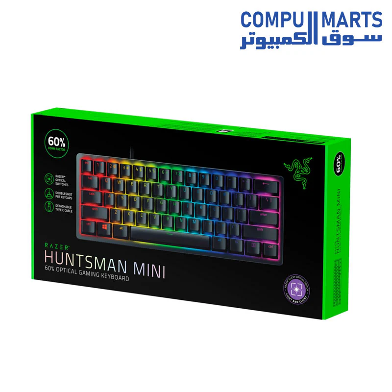 Razer Huntsman Mini Clicky Optical  USB-C Gaming Keyboard I RGB Customizable backlighting - Image 7