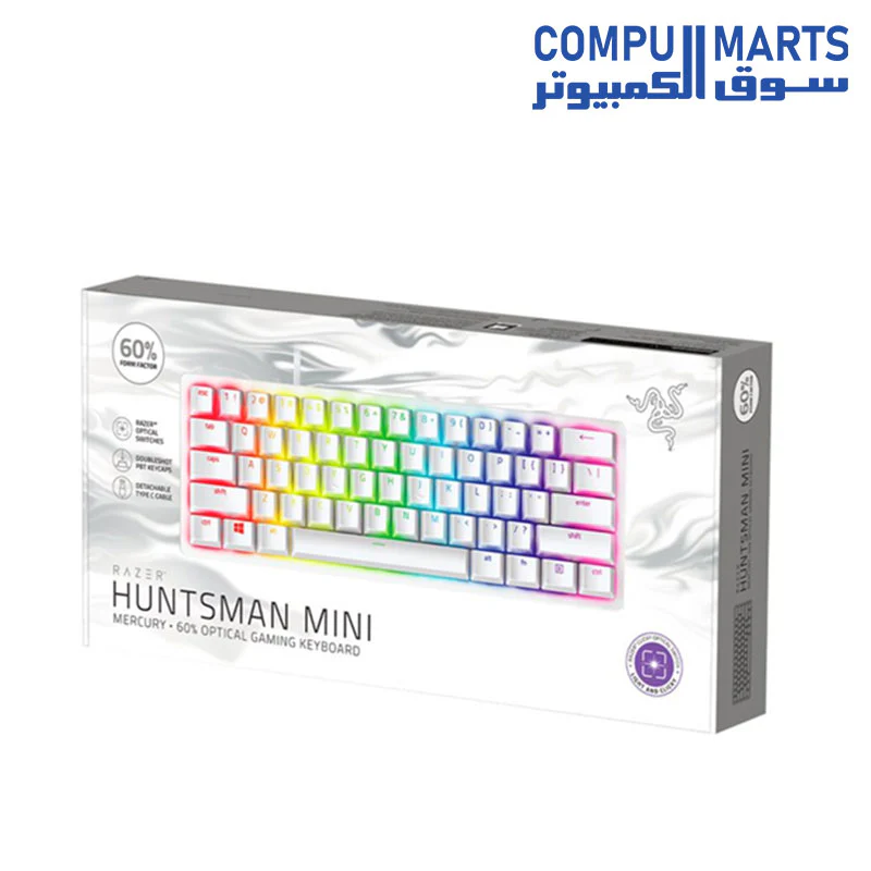Razer Huntsman Mini Clicky Optical  USB-C Gaming Keyboard I RGB Customizable backlighting - Image 8