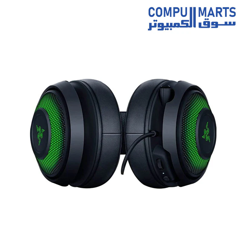 Razer Kraken Ultimate RGB USB Gaming Headset: THX 7.1 Spatial Surround Sound - Chroma RGB Lighting - Retractable Active Noise Cancelling Mic - Aluminum & Steel Frame - for PC & Mac - Classic Black - Image 2