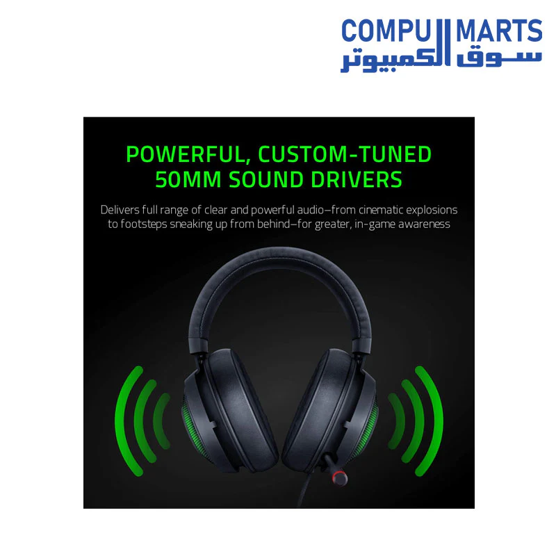 Razer Kraken Ultimate RGB USB Gaming Headset: THX 7.1 Spatial Surround Sound - Chroma RGB Lighting - Retractable Active Noise Cancelling Mic - Aluminum & Steel Frame - for PC & Mac - Classic Black - Image 3