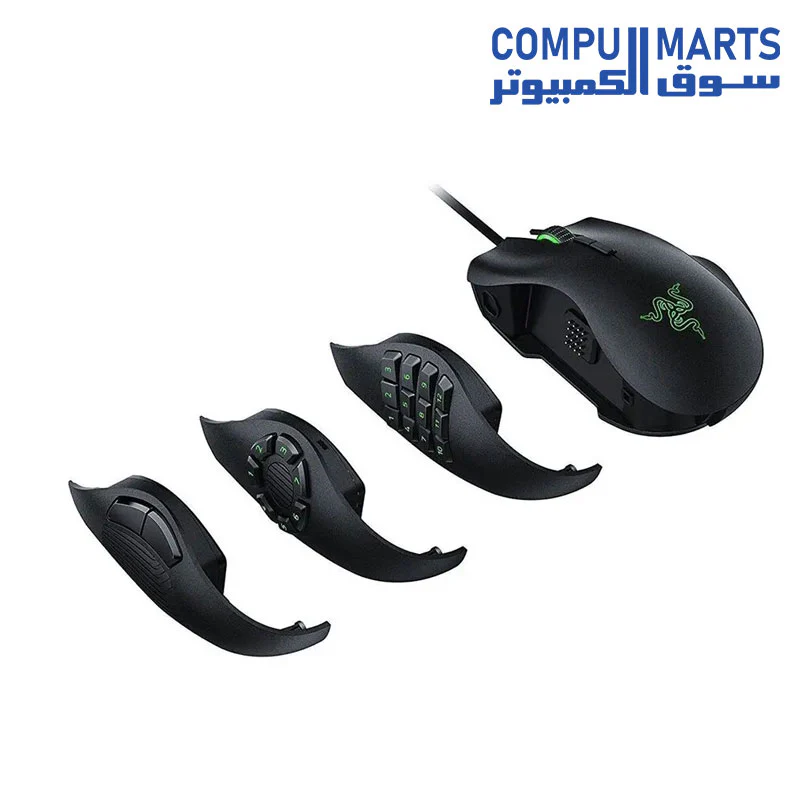 Razer Naga Trinity - MOBA Gaming Mouse With 3 Interchangeable Side Plates, 16,000 dpi 5G Optical Sensor, RGB Chroma & Up to 19 Programmable Buttons - Image 2