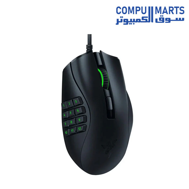 Razer Naga X Wired MMO Gaming Mouse 18K DPI Optical Sensor - 2nd-gen Razer Optical Switch - Chroma RGB Lighting - 16 Programmable Buttons - 85g - Classic Black - Image 2