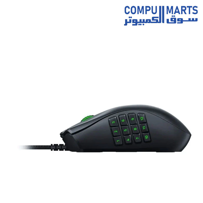 Razer Naga X Wired MMO Gaming Mouse 18K DPI Optical Sensor - 2nd-gen Razer Optical Switch - Chroma RGB Lighting - 16 Programmable Buttons - 85g - Classic Black - Image 3