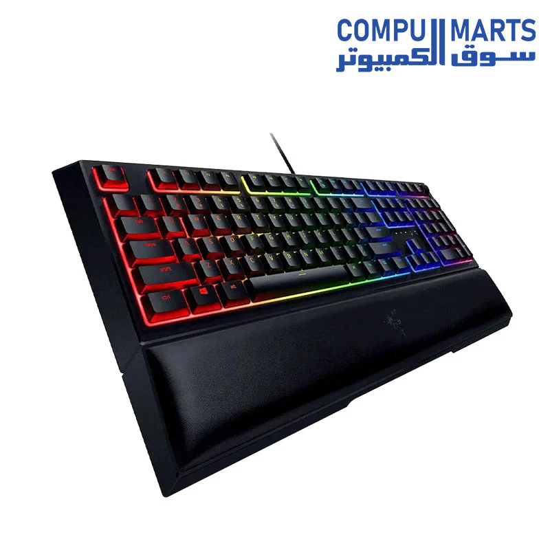 Razer Ornata V2 Gaming Keyboard Hybrid Mechanical Key Switches - Customizable Chroma RGB Lighting - Individually Backlit Keys - Detachable Plush Wrist Rest - Programmable Macros - Image 2