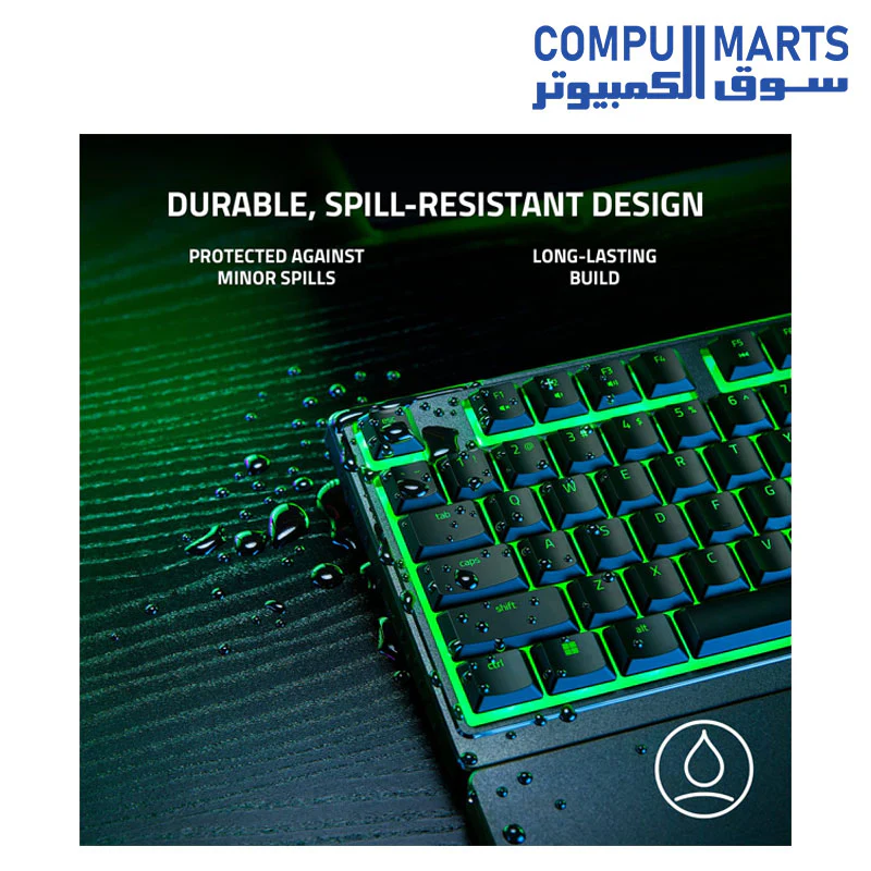 Razer Ornata V3 X Gaming Keyboard: Low-Profile Keys - Silent Membrane Switches - UV-Coated Keycaps - Spill Resistant - Chroma RGB Lighting - Ergonomic Wrist Rest - Classic Black - Image 2