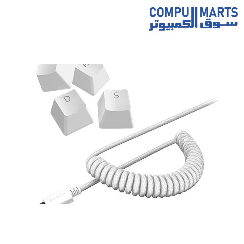 Razer PBT Keycap with Coiled Cable Upgrade Set - Image 4