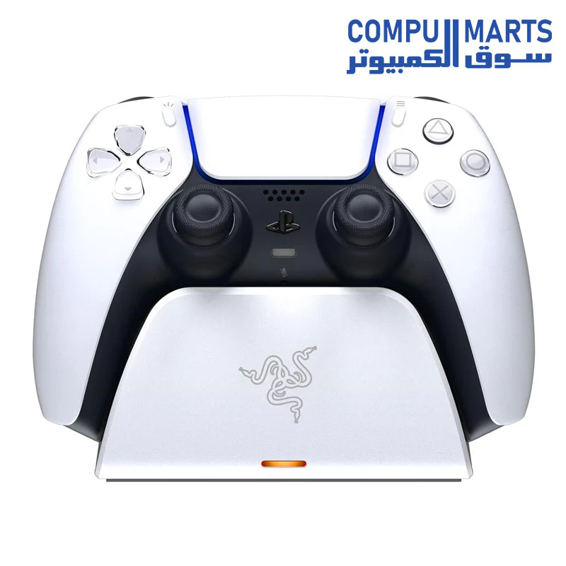 Razer Quick Charging Stand - for PlayStation 5 Controller (Quick Charge, Curved Cradle Design, Powered by USB, One-Handed Navigation) - Image 2