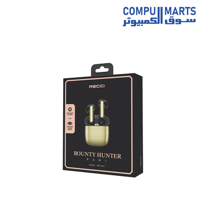 RECCI REP-W42 TWS EARPHONE (BOUNTY HUNTER) - GOLD - Image 3