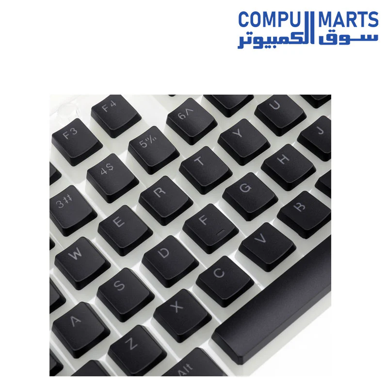 Redragon A130 Black Pudding Keycaps, 104 Keys - Image 2