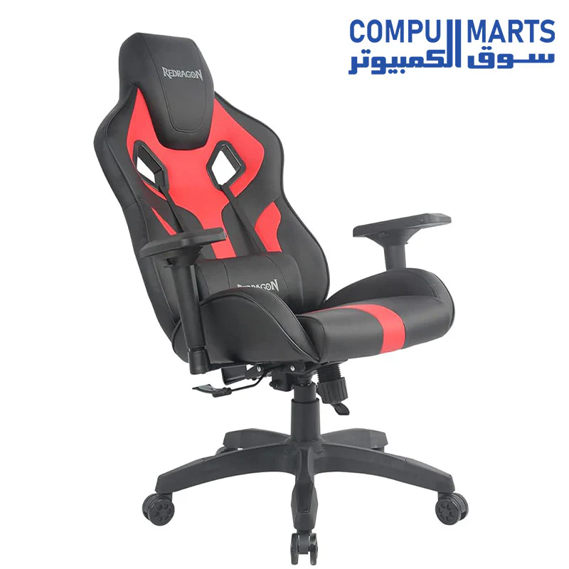 REDRAGON Capricornus C502 BR Gaming Chair Black and Red - Image 5