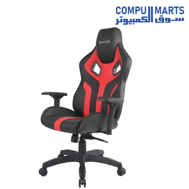 REDRAGON Capricornus C502 BR Gaming Chair Black and Red - Image 6