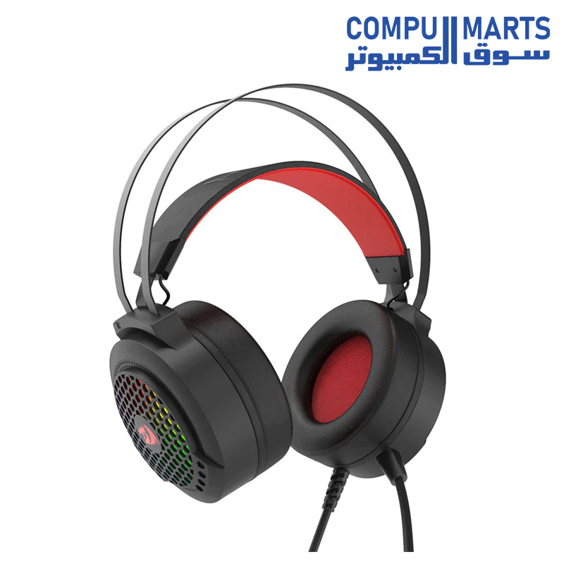 Redragon Carmen H261 Lightweight RGB Gaming Headset Wired Black - Image 3