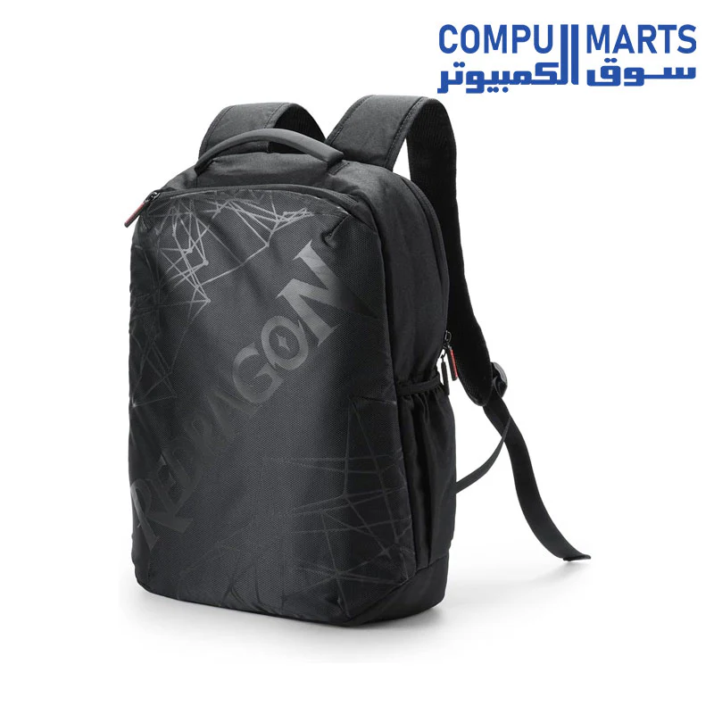 Redragon GB-76 Travel Laptop Backpack, Business Workstation Computer Gaming Backpack w/Durable Double-Layer Fabric Liner, Modern Line Logo Print & Large Front Pocket, Fits Up to 18" Laptop - Image 2