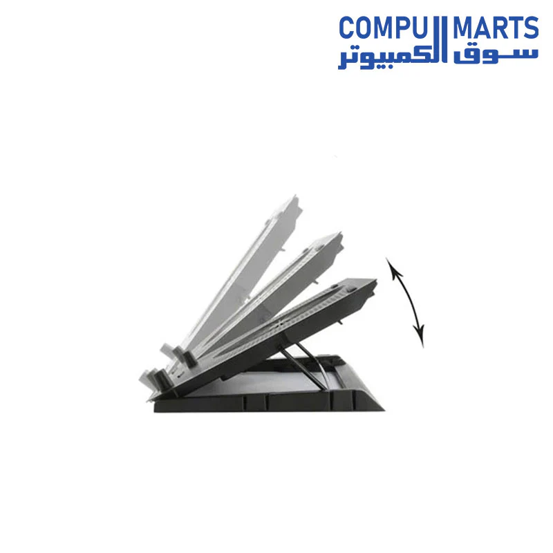 Redragon IVY GCP500 Laptop Cooler - Support 12 to 15.6 Inch - 2 USB Port - Fan Speed Control - Aluminum Panel Faster Cooler - RGB Light Mode - Two Phone Holder - Image 2
