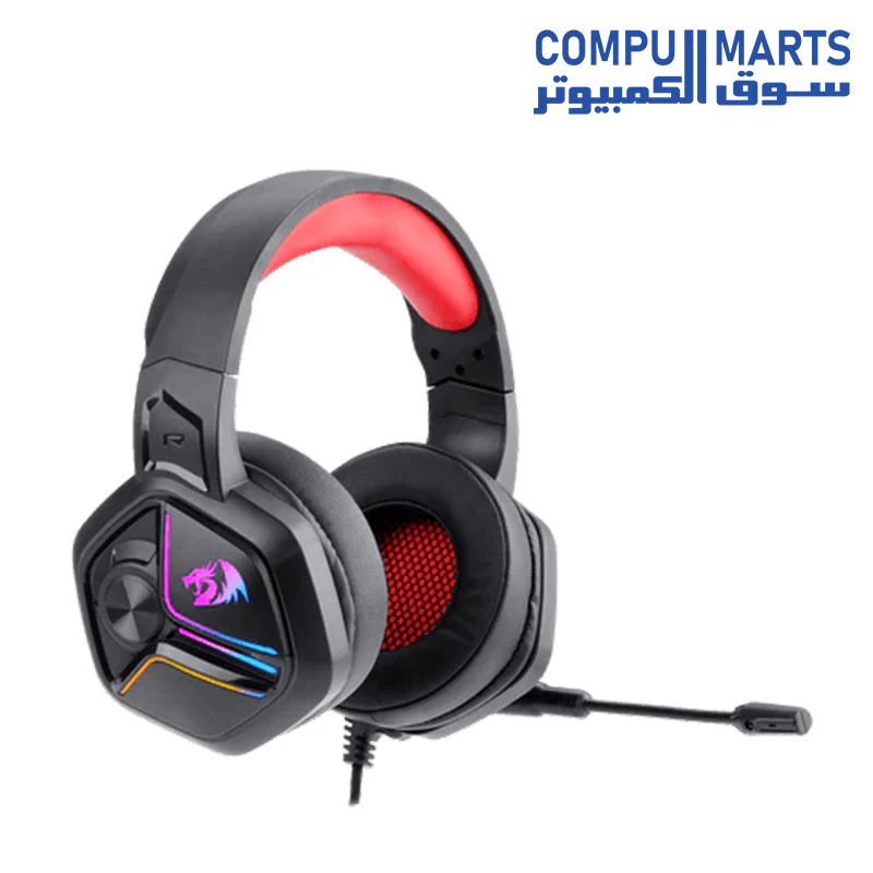 Redragon H230 Ajax RGB Wired Gaming Headset, Dynamic RGB Backlight - Image 3