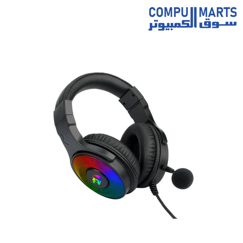 Redragon H350 Pandora RGB Wired Gaming Headset, Dynamic RGB Backlight - Stereo Surround-Sound - 50MM Drivers - Detachable Microphone - Image 3