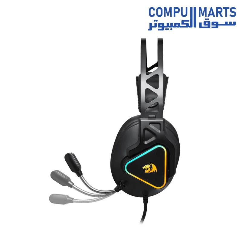Redragon H370 Cadmus RGB USB Gaming Headset – Surround Sound 7.1 (Black) - Image 3