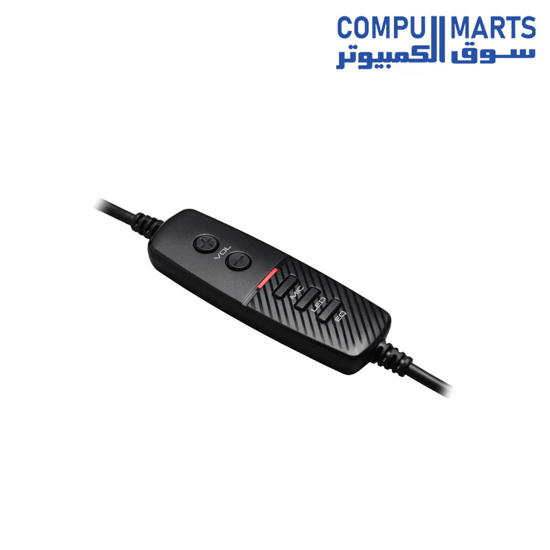 Redragon H370 Cadmus RGB USB Gaming Headset – Surround Sound 7.1 (Black) - Image 4