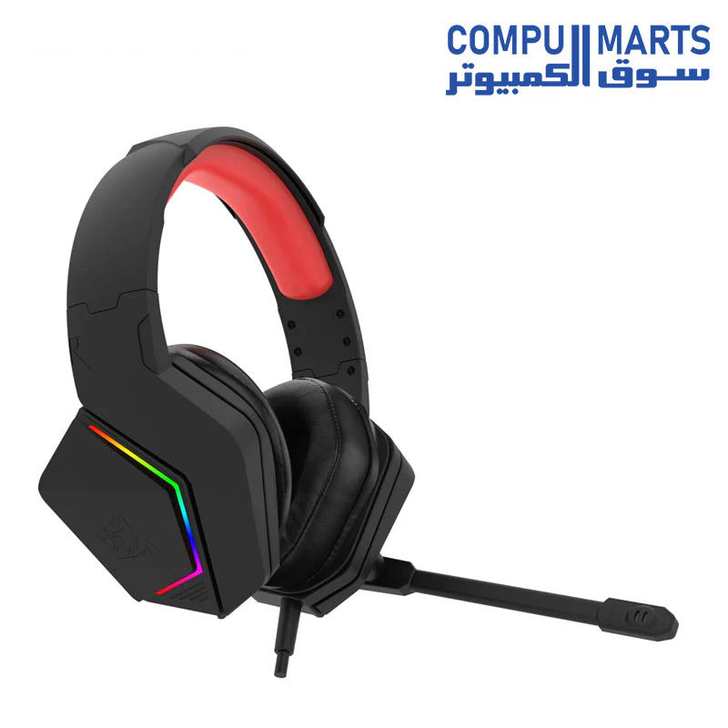Redragon H390 PARIS RGB Gaming Headset – 7.1 Surround Sound (Black) - Image 3