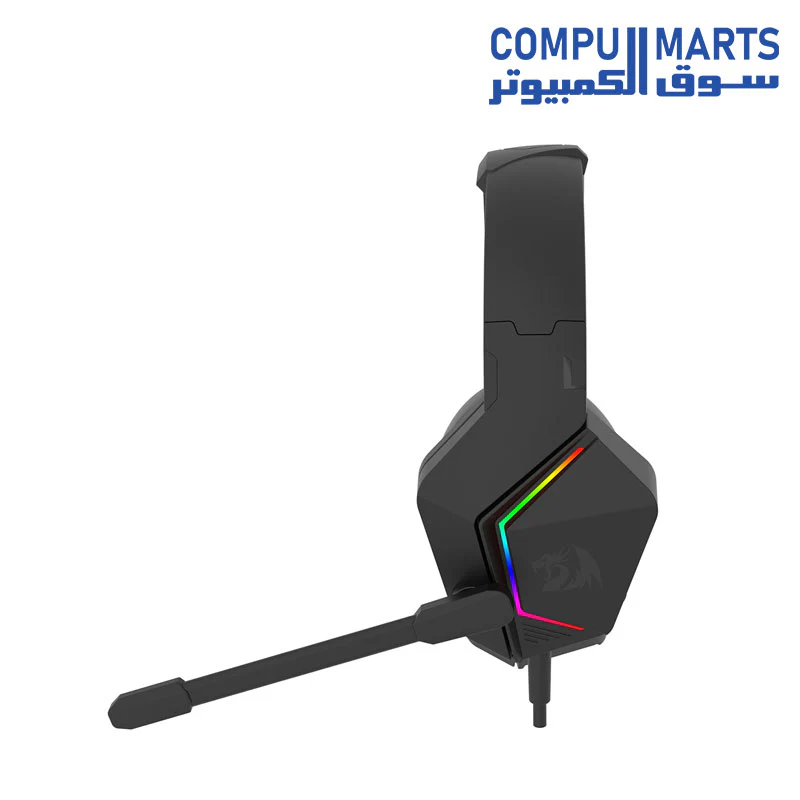 Redragon H390 PARIS RGB Gaming Headset – 7.1 Surround Sound (Black) - Image 4