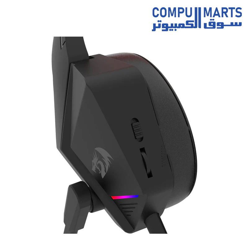 Redragon H390 PARIS RGB Gaming Headset – 7.1 Surround Sound (Black) - Image 8