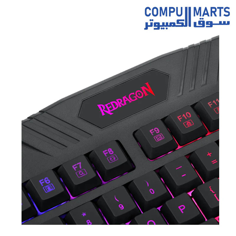 REDRAGON K503 PC GAMING KEYBOARD, RGB LED BACKLIT, WIRED, MULTIMEDIA KEYS, SILENT USB KEYBOARD WITH WRIST REST FOR WINDOWS PC GAMES (BLACK) - Image 4