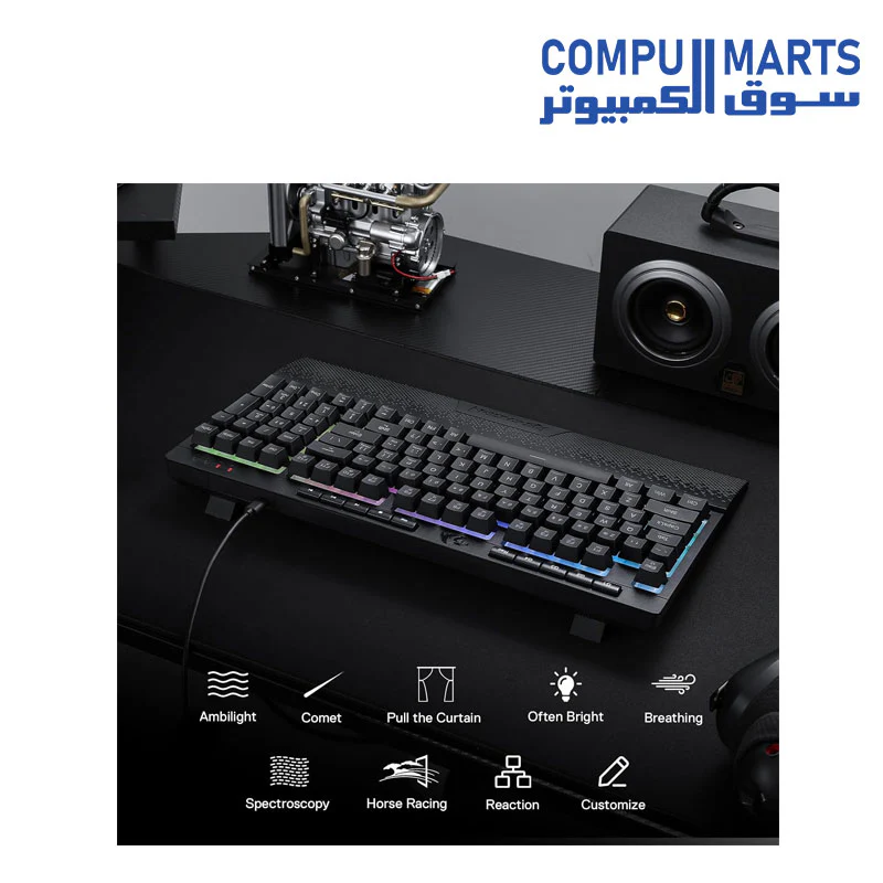 Redragon K515 Shiva Wired RGB Membrane Gaming Keyboard - Image 4