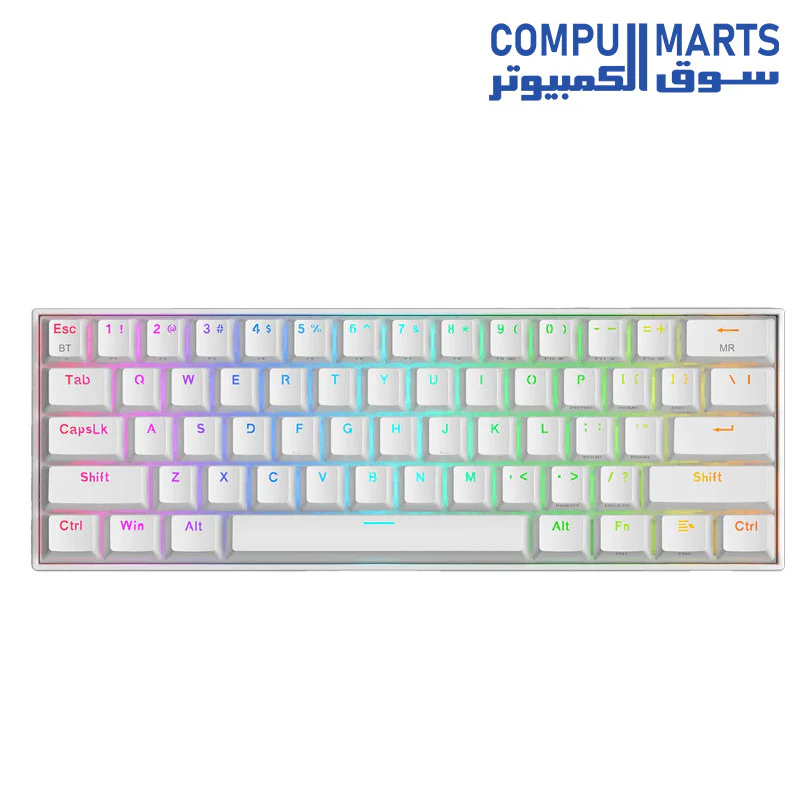Redragon K530 PRO Draconic 60% Compact RGB Wireless Mechanical Keyboard, 61 Keys Tenkeyless Designed 5.0 Bluetooth Gaming Keyboard and 16.8 Million RGB Lighting for PC, Tablet - Image 3
