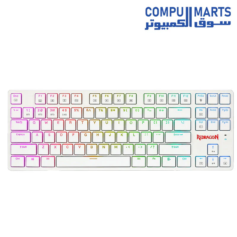 Redragon K539 Anubis 80% Wireless RGB Mechanical Keyboard, 5.0 Bluetooth/2.4 Ghz/Wired Tri-Mode TKL Low Profile Compact Keyboard w/Durable 1900mAh Battery & Tactile Brown Switches - Image 2
