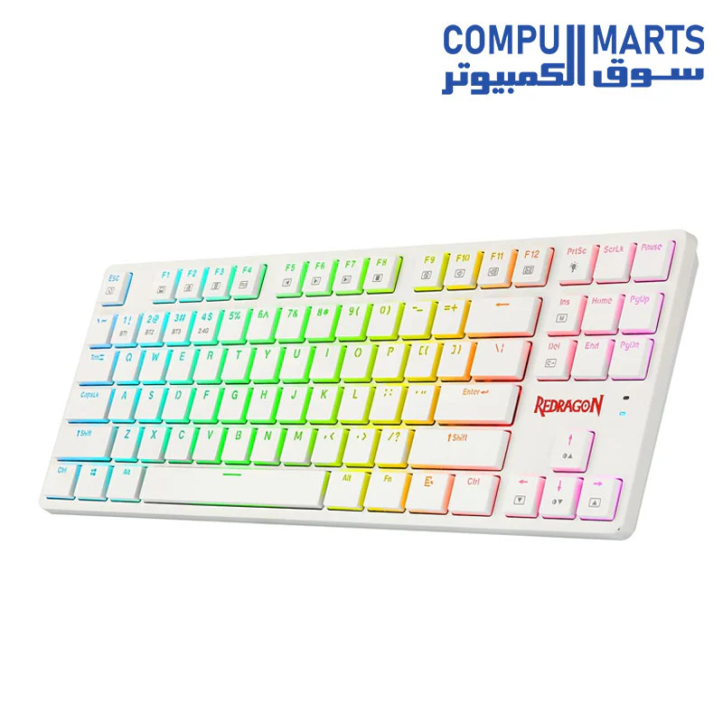 Redragon K539 Anubis 80% Wireless RGB Mechanical Keyboard, 5.0 Bluetooth/2.4 Ghz/Wired Tri-Mode TKL Low Profile Compact Keyboard w/Durable 1900mAh Battery & Tactile Brown Switches - Image 4