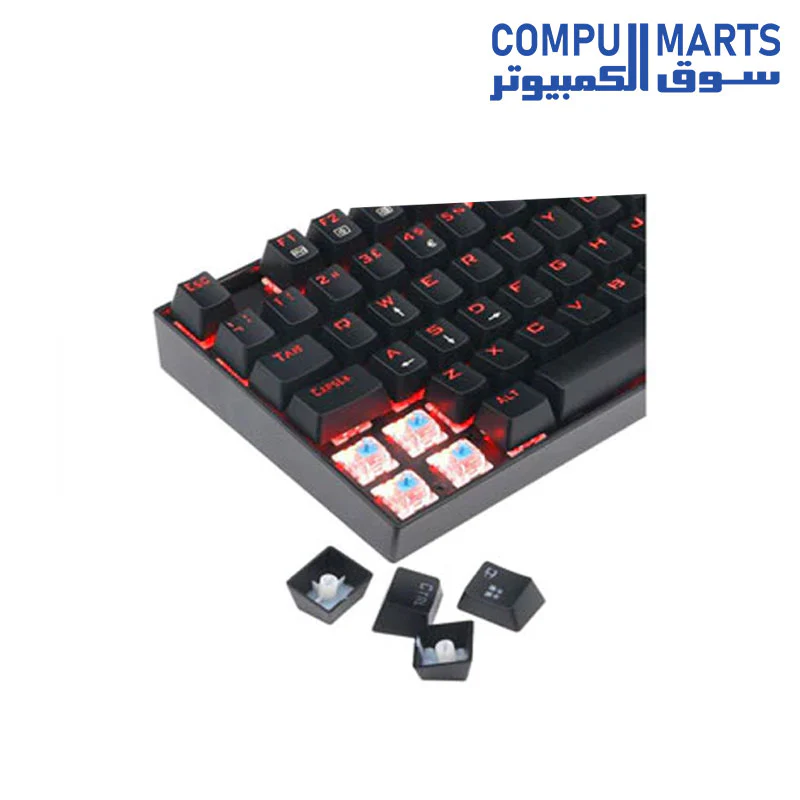 Redragon K552 KUMARA Mechanical Gaming Keyboard – Blue Switches -RED Switches– Rainbow (Black) - Image 2