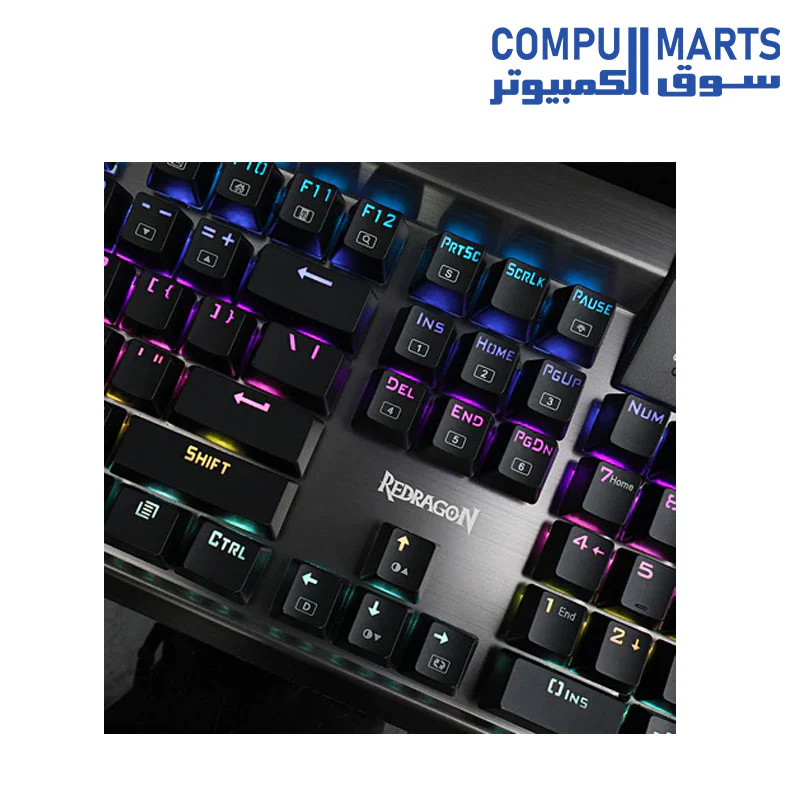 Redragon K563 SURYA RGB LED Backlit Mechanical Gaming Keyboard 104 Keys - Image 3