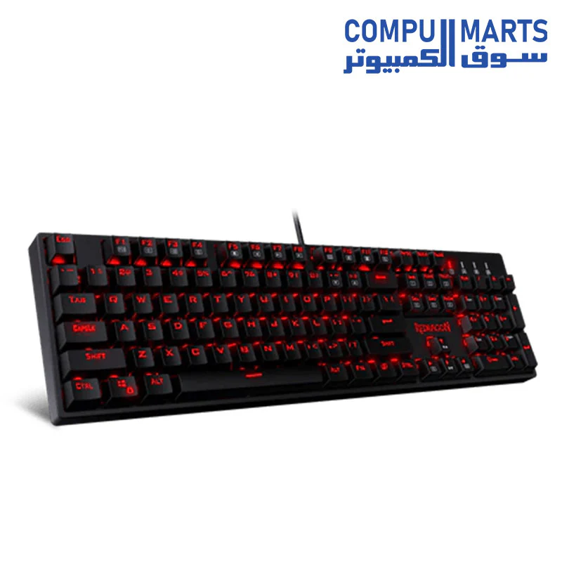 Redragon K582 SURARA Red LED Backlit Mechanical Gaming Keyboard - Image 2