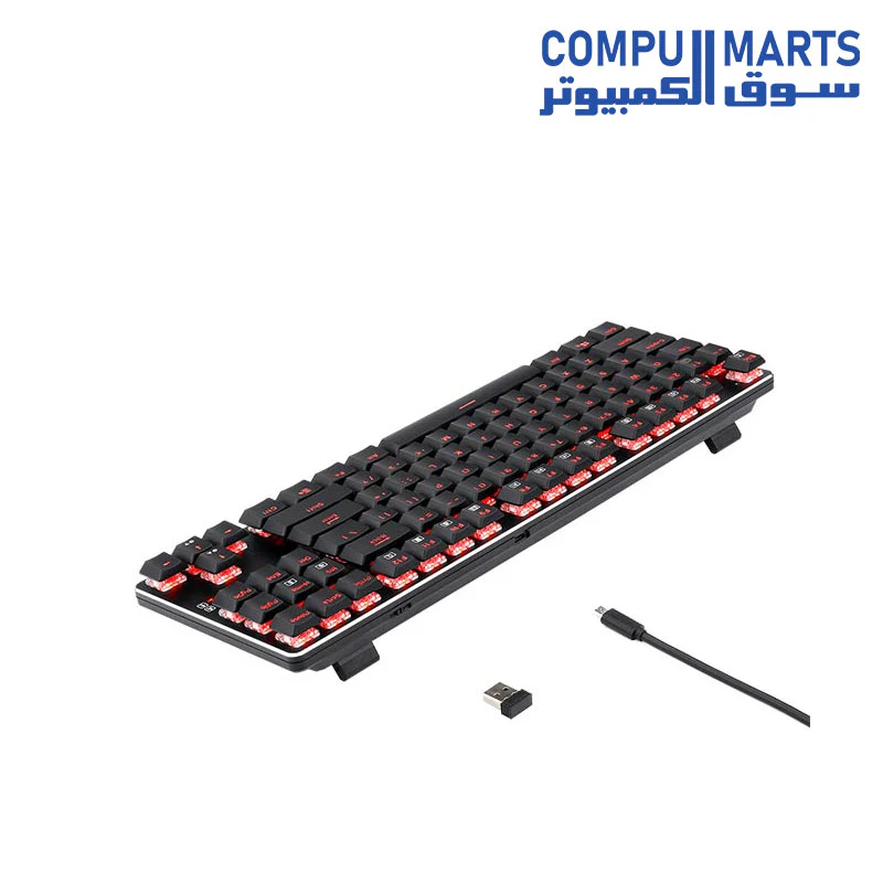 Redragon K590 Wired Wireless Mechanical Gaming Keyboard RED LED Backlit Compact Cherry Red Equivalent Switches - Image 2