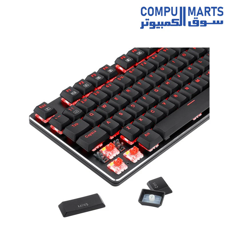 Redragon K590 Wired Wireless Mechanical Gaming Keyboard RED LED Backlit Compact Cherry Red Equivalent Switches - Image 3
