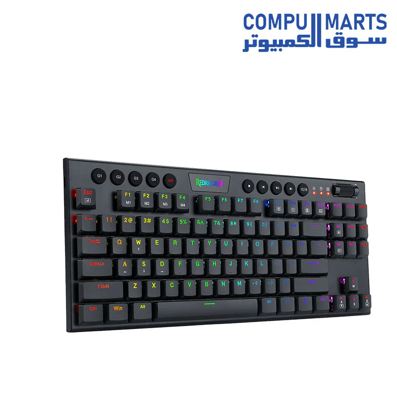 Redragon K622 Horus TKL RGB Mechanical Keyboard, Ultra-Thin Designed Wired Gaming Keyboard w/Low Profile Keycaps, Dedicated Media Control & Linear Red Switch, Pro Software Supported - Image 2