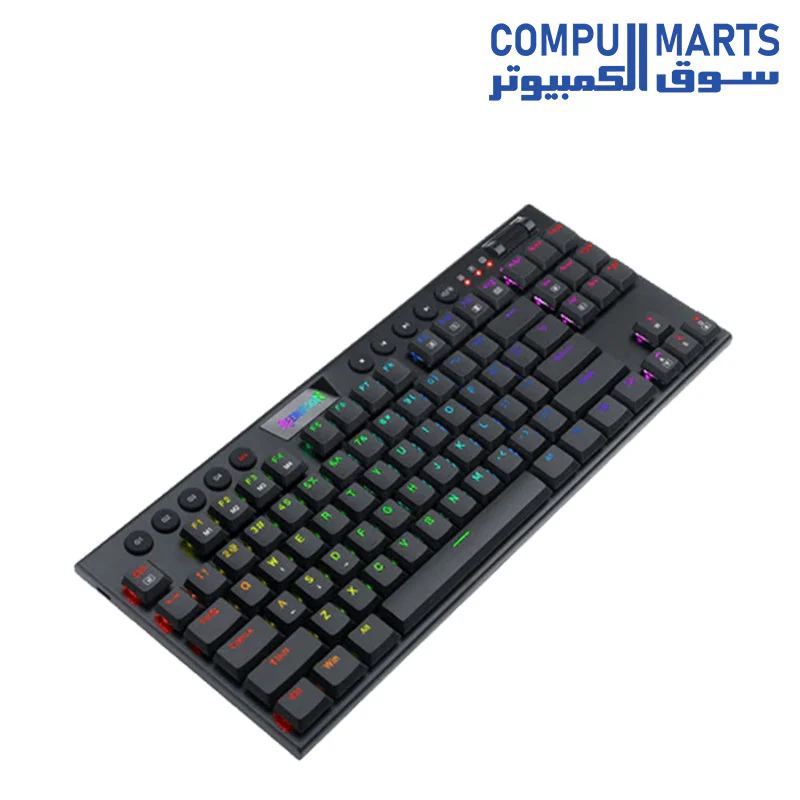 Redragon K622 Horus TKL RGB Mechanical Keyboard, Ultra-Thin Designed Wired Gaming Keyboard w/Low Profile Keycaps, Dedicated Media Control & Linear Red Switch, Pro Software Supported - Image 4