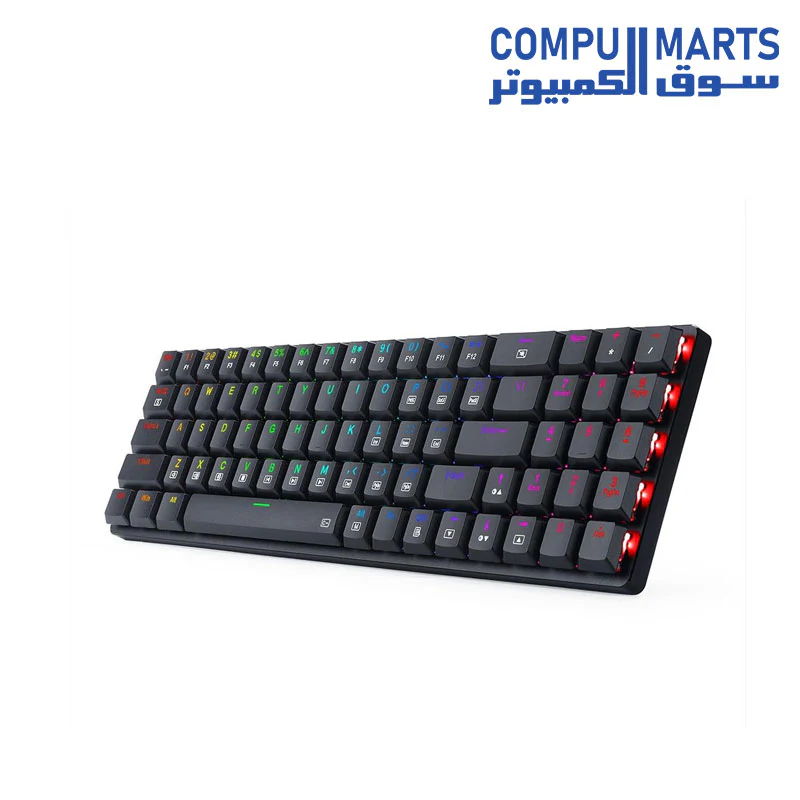 REDRAGON K626P ASHE RGB 78% Gaming Mechanical Keyboard – Low Profile Blue Switches (Black) - Image 2