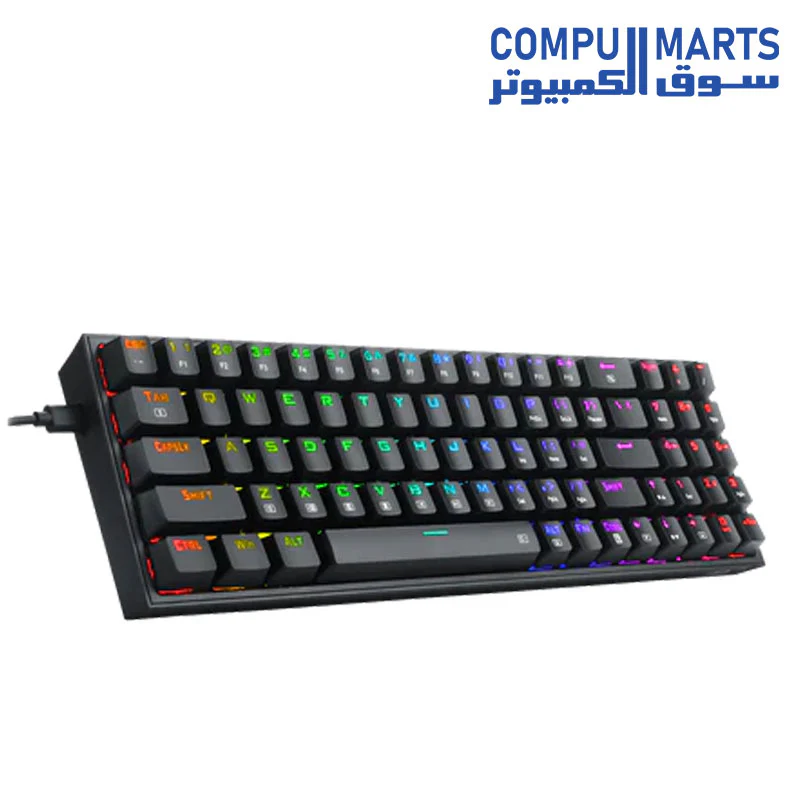 Redragon K628 Pollux 75% Wired RGB Gaming Keyboard, 78 Keys Hot-Swappable Compact Mechanical Keyboard w/100% Hot-Swap Socket, Free-Mod Plate Mounted PCB & Dedicated Arrow Keys and Numpad, Red Switch - Image 2