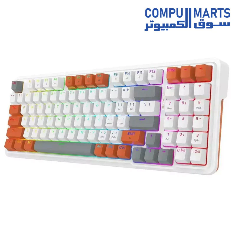 Redragon K664 GLORIA RGB Mechanical Gaming Keyboard, Red Switch, 94 Keys - Image 3