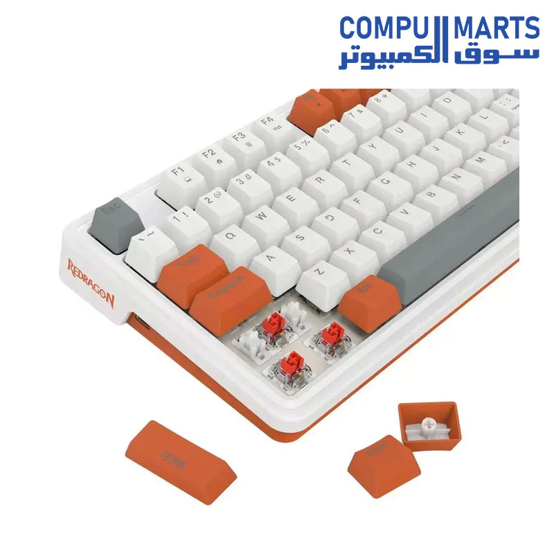 Redragon K664 GLORIA RGB Mechanical Gaming Keyboard, Red Switch, 94 Keys - Image 8