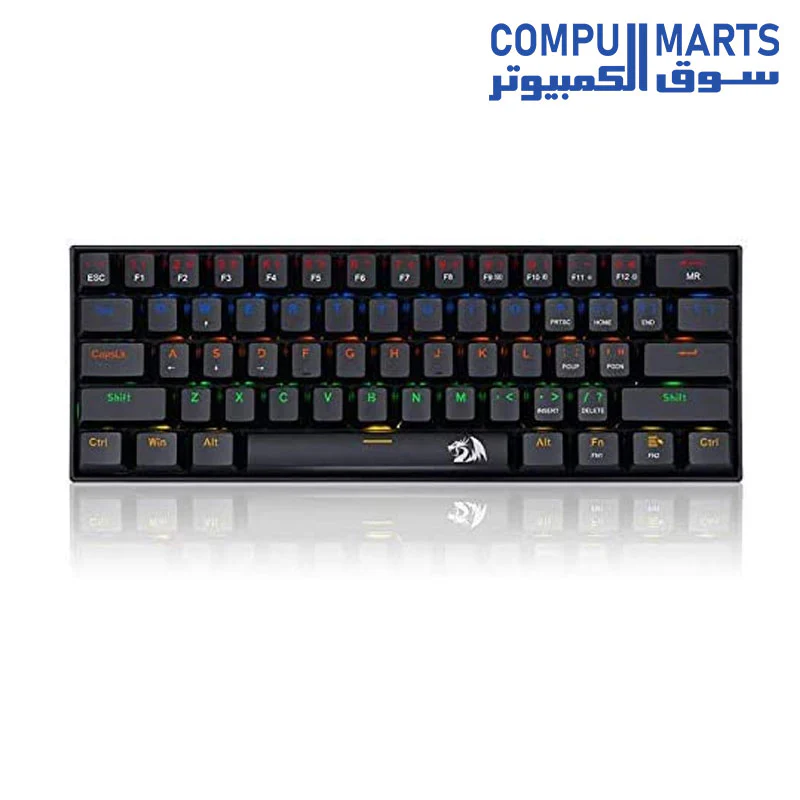 Redragon Lakshmi K606 60% Mechanical Gaming Keyboard - Rainbow backlighting - Image 4