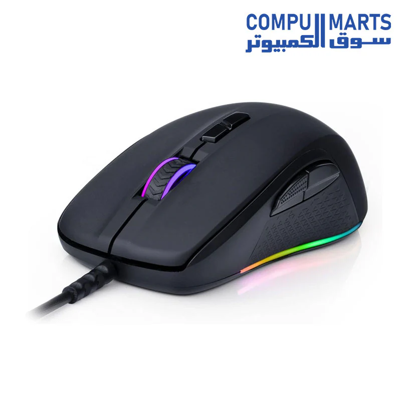 Redragon M718-RGB Optical Gaming Mouse RGB LED Backlit Wired MMO PC Gaming Mouse - Image 3