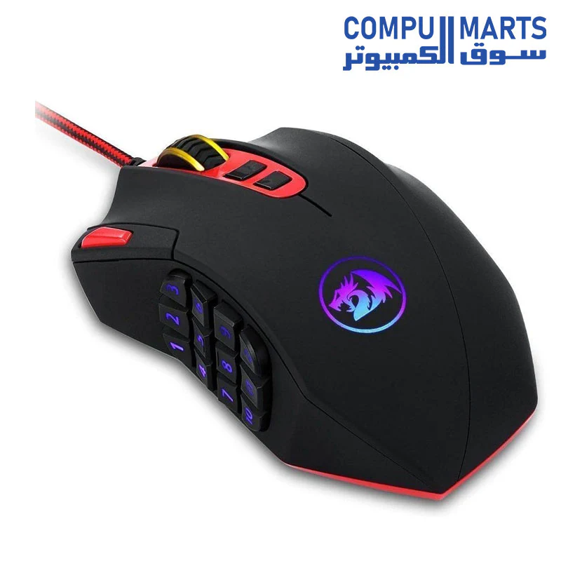 Redragon M901 Perdition 24000DPI MMO Mouse LED RGB Wired Gaming Mouse - Image 7